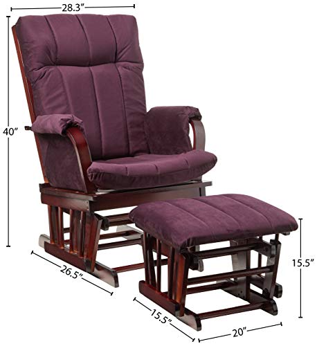 Artiva-USA-Wood-Glider-Chair-and-Ottoman-Mircofiber-Cushion-Set Artiva USA Wood Glider Chair and Ottoman Mircofiber Cushion Set