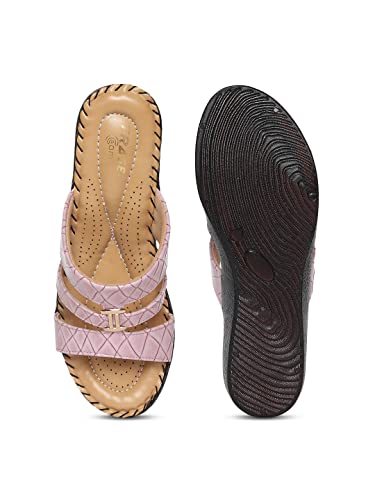 Image of TRASE Women's Flip-Flops & Slippers | Doctor Ortho Comfortable Chappal for Women & Girls | Light weight, Soft Footbed, Comfortable & Stylish | Diabetic & Orthopedic Footwear, Good for Knee & Foot Pain