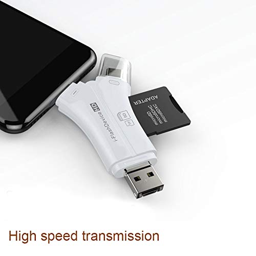 4 In 1 IFlash Drive USB Micro SD &TF Card Reader Adapter For Iphone Android Ipad - Foto 3