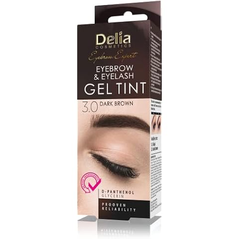 Delia Cosmetics - DARK BROWN Eyebrow & Eyelashes Tint, Innovative Formula, Easy 15 Applications, Full Treatment Kit Cover