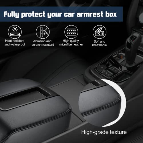 Bdfhyk Center Console Lid Armrest Cover Compatible With 2007-2014 Chevy Avalanche Cheyenne Silverado 1500 Silverado 2500 Silverado 3500 2007-2014 Gmc Sierra Yukon Yukon Xl & 924-875 15217111 (Black) #TOP1