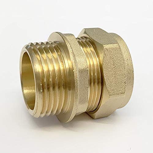 15mm x 1/2 Male Iron Straight Compression WRAS Approved Heavy Pattern Embrass