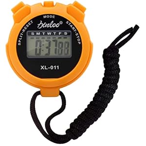 Optifit® Digital Stopwatch Timer 1/100s LCD Digital Stopwatch with Alarm Clock, Time Display, Press Button Control Stopwatch for Coaches, Teacher, Trainer