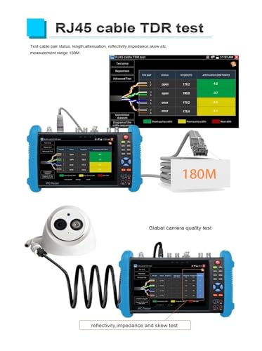 Probador de CCTV IPC 9800Plus analógico y digital con entrada VGA integrada 7