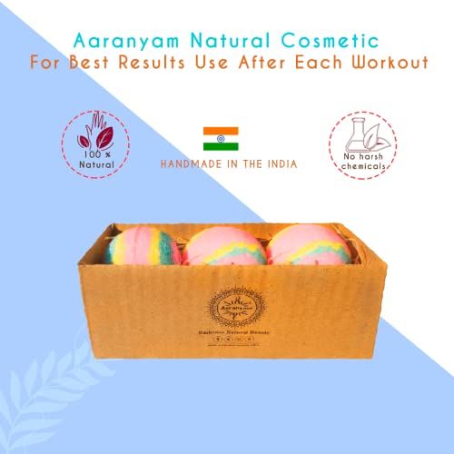 Image of Kaleidoscopic Rainbow Strawberry Bath Bombs for Bath Tub - Pack of 3 - Fizzy Aromatic Bath Bomb for Kids - 75g Each - Ideal Bath and Body Gift Set - Relaxing Bathtub Bombs