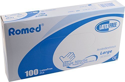 Preisvergleich Produktbild Romed Einmalhandschuhe Nitril puderfrei Untersuchungshandschuhe (Small), 100 Stück