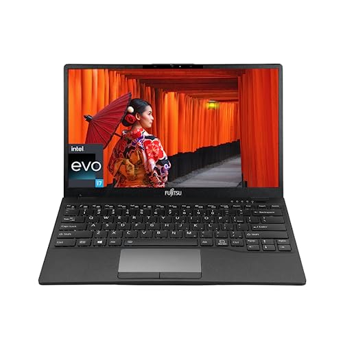 Image of Fujitsu UH-X 12th Gen Intel Evo Core i7 13.3 inch(33cm) FHD IPS 400Nits Thin & Light Laptop(16GB /512GB SSD /Windows11 /Office /Iris Xe Graphics /Backlit /Fingerprint Reader /Black /878gm)4ZR1J37876 w / Sleeve