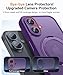 CANSHN 360° Spin Magnetic Stand for iPhone 17 Case with Camera Control [Full Camera Protection] [Compatible with Magsafe] Translucent Matte Shockproof Protective Phone Cover 6.3