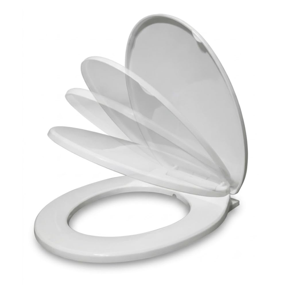soft close toilet seat cover white slow close lid, white