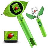 Kids Microscope with Bug Catcher Kit, 1080P Digital Mini Handheld Microscope STEM Science Toy with LED Light, Rechargeable, Portable, Supports 64GB TF Card, Educational Gift for Kids Ages 3-12 (Green)