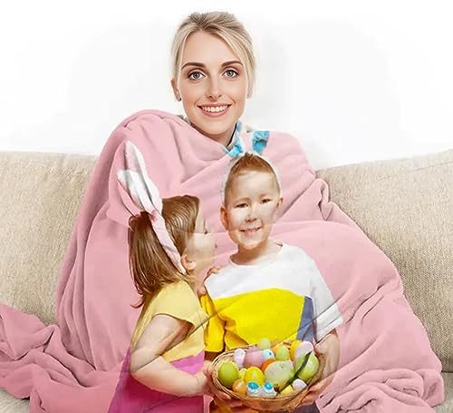 LNM Personalisierte Decke mit Foto, Personalisierte Decken, Personalisierte Foto Decke, Personalisierte Kuscheldecke, Personalisierte Muttertagsgeschenk für Mama