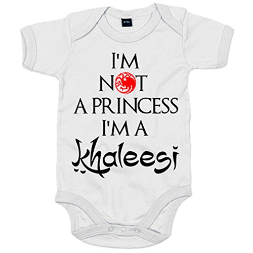 Diver Bebé - Body pour bébé Game of Thrones, I Am Not A Princess I Am A Khaleesi 12-18 meses blanc