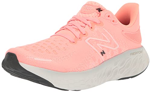 New Balance Fresh Foam X 1080 V12 Tênis de corrida feminino, Toranja/Rosa Lavado/Quartzo Cinza, 34