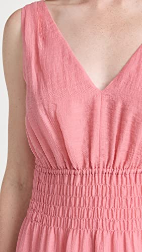 Image of Vince Women's Sleevels V-Neck Smocked Dress