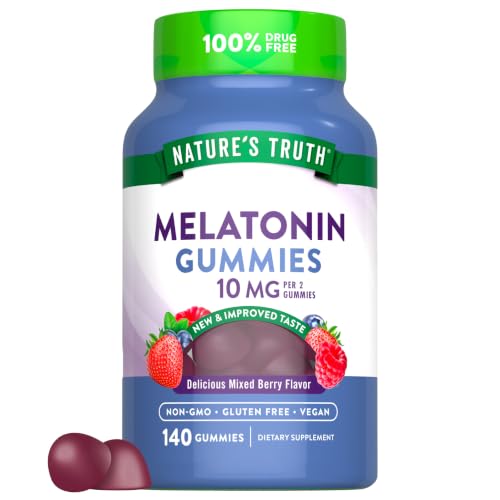 Natures Truth Melatonin Gummies | 10mg | 140 Count | Berry Flavor