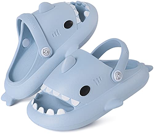 Image of KVbabby Kids Shark Slides Boys Girls Cloud Sandals | Cloud Sandals,Open Toe,Beach Pool Water Shoes,Slip-on,Lightweight,Non-Slip,Soft,Flexible,EVA Slippers