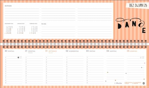 Design Wochenquerplaner 2025: Wochenkalender in frischen Farben zur Übersicht bei der Planung aller wichtigen Termine. Tischkalender für Büro und zu ... Platz für Notizen. (Tisch-Querplaner Heye)