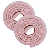 M2cbridge L Shape Extra Thick Furniture Table Edge Protectors Foam Baby Safety Bumper Guard (Pink(2m x 2))