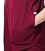 Medical Scrub Tops for Women - Mandarin Collar Soft Stretch Women’s Scrub Top, Relaxed Fit Scrub Shirts Wine Red