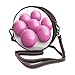 Pink Golf Balls Women Round Crossbody Bags Leather Sling Bag Purse