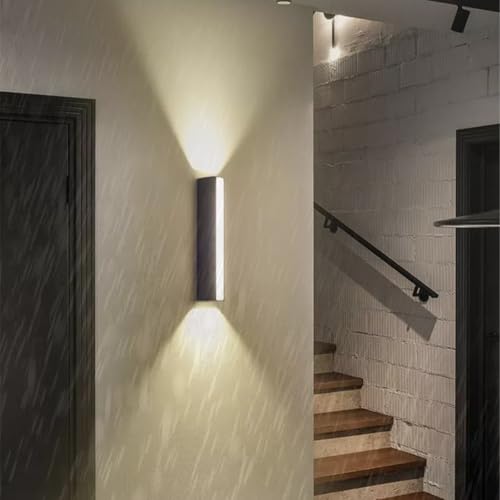 Applique en Aluminium Luminaire Noir Moderne de Haute Qualité 37cm