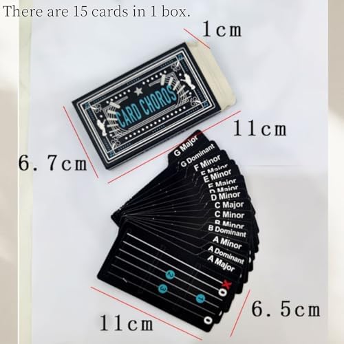 Liyquint Guitar Chords Cards for Beginners - Portable Chord Flashcards & Cheat Sheet to Learn Guitar Fast, Beginner Guitar Chord Guide & Fretboard Helper for All Electric and Acoustic Guitars. (1)