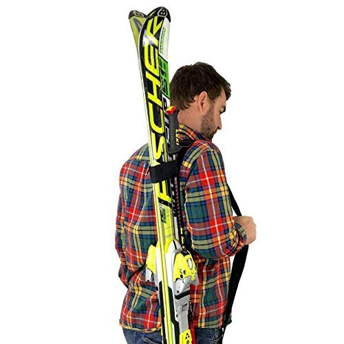 Ski Wall Storage Rack, Holds 8 Pairs, With Bonus Ski, Pole & Boot Carrier, Adjustable Shoulder Straps #TOP7