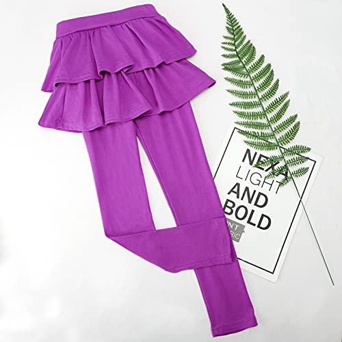 Image of KEREDA Girls Leggings Ruffle Skirt School Uniform Pants Kids Clothes