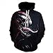 2021 Fashion Men Felpe con Cappuccio Cartoon Anime 3D Stampato Felpa con Cappuccio Unisex Natale Halloween Streetwear Boys Felpa Boys Nero C 3XL
