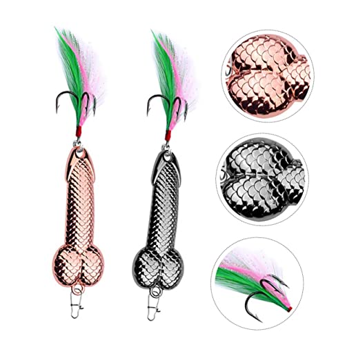 Toddmomy 10 Pçs Iscas De Lantejoulas De Metal Equipamento De Pesca Noturno Colheres Pretas Colher De