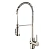 Kraus britt commercial style spot free stainless steel pre rinse kitchen faucet with deck plate kpf 1690sfs  urban country home decor