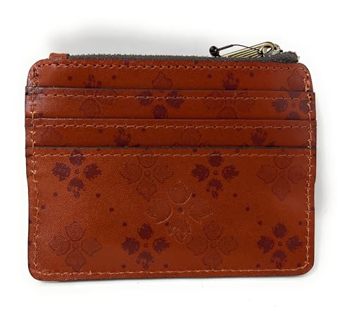 Image of Patricia Nash Leather Cassis ID Card Case Wallet, Tan Signature Print