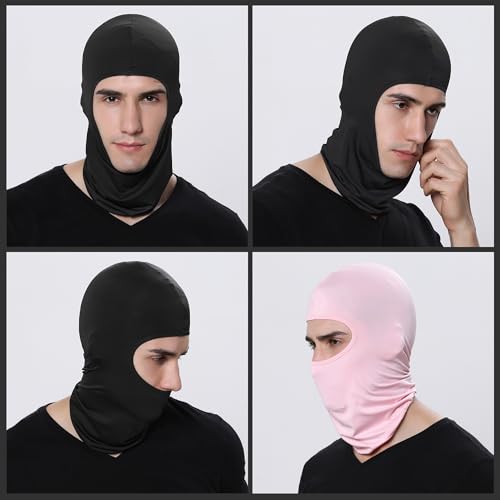 Image of Pukavt 1-6 Pack Balaclava Face Mask, Ski Mask for Men Women, UV Protection Windproof Scarf for Motorcycle Snowboard Cycling