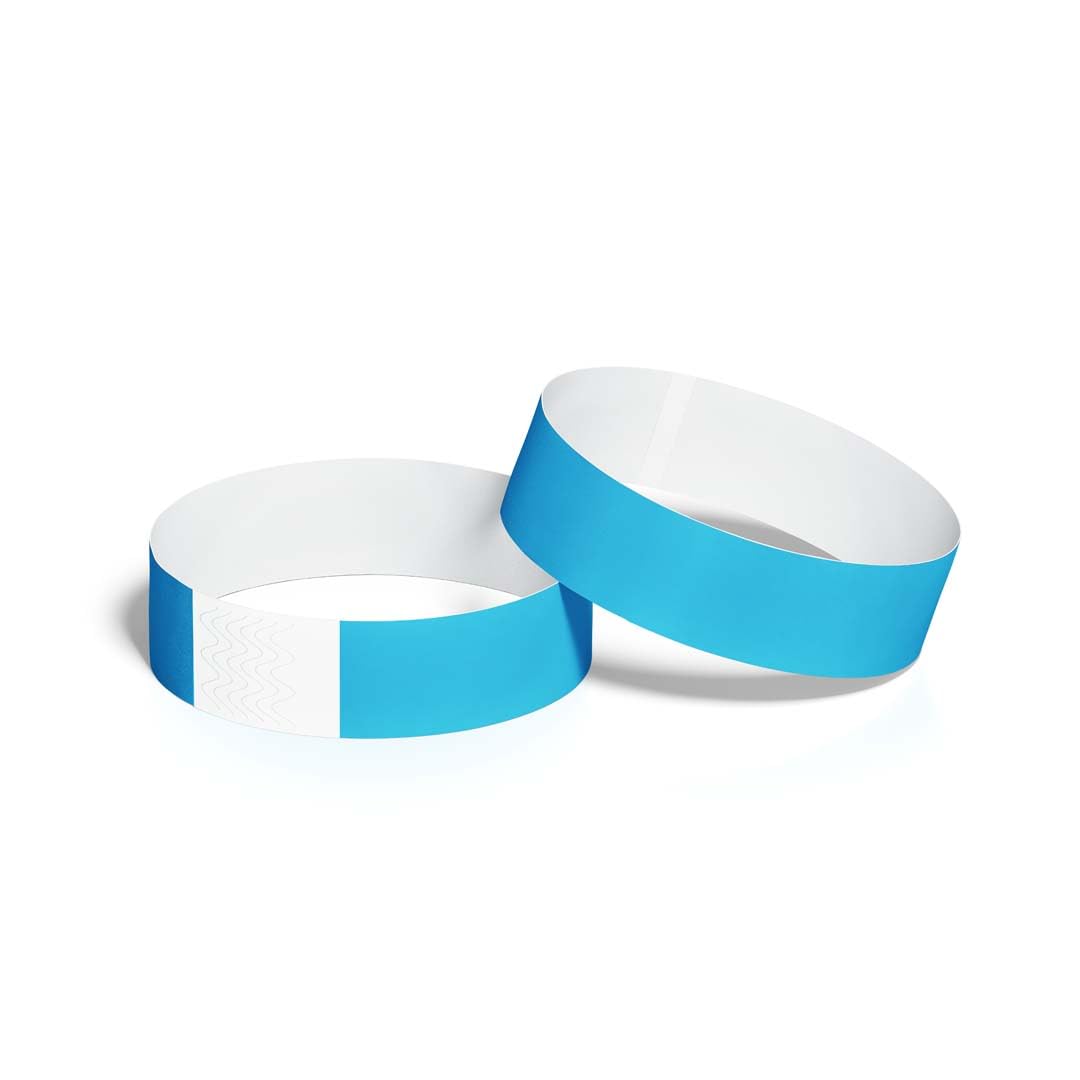 ID&C Tyvek Paper Event Wristbands – 1000 Numbered Tamper Proof Security Wristbands for Events, Parties & Admission – Neon Blue