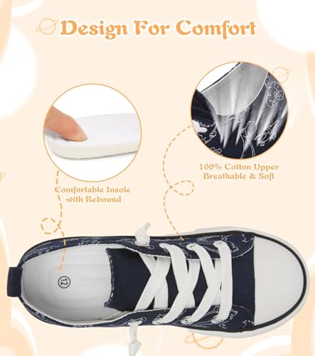 Image of Toddler Little Kid Cushioned Canvas Shoes Slip On Sneakers Soft and Durable
