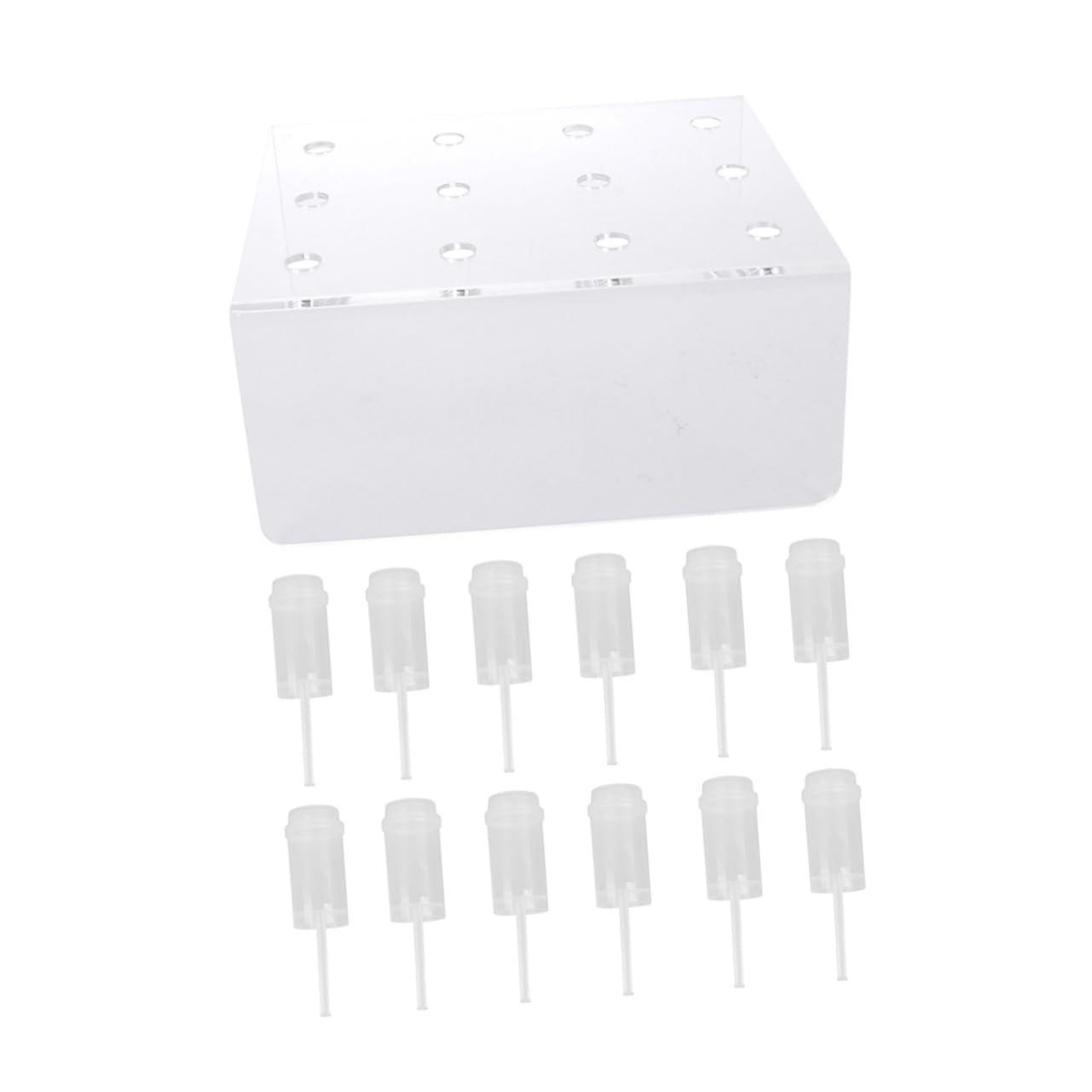 Unomor 1Set Cake Stand with Cake Containers Dessert Display Rack for Parties Weddings Birthdays and Showers Convenient Push Tube Storage Organizer