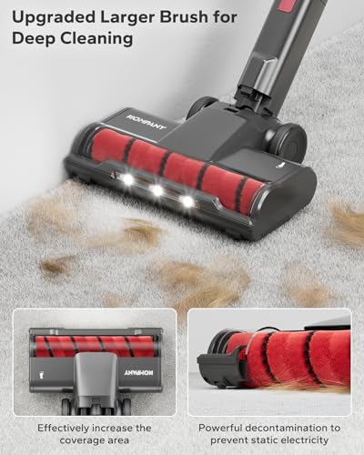 Cordless Vacuum Cleaner, 500W/40Kpa Stick Vacuum with Self-Standing, Max 60 Mins Runtime, Vacuum Cleaner for Home with LED Screen, Upgraded Floor Brush for Carpet/Pet Hair/Hardwood Floor 6 Cordless Vacuum Cleaner, 500W/40Kpa Stick Vacuum with Self-Standing, Max 60 Mins Runtime, Vacuum Cleaner for Home with LED Screen, Upgraded Floor Brush for Carpet/Pet Hair/Hardwood Floor - Image 4