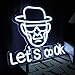 lmprintNook Breaking Bad Neon Sign Heisenberg for Wall Decor，Funny Let's Cook Neon Ligthts with Dimmable LED Signs for Man Cave Bedroom Bar Party Neon Gifts for Crime TV Show Fans Gifts