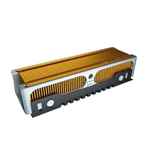 Dissipateur thermique SSD M2 avec 2 ailerons texturés albronze pour refroidissement ordinateur