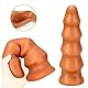 Riesen Silikon Anal Butt Plug:3 Größe S M L Realistischer Dildo mit Saugnapf Superweiches Anus Dilatator Anal Plug Analdildo Sexspilezeug für Frau Herren Masturbation Sex BDSM Buttplug Penis (M)