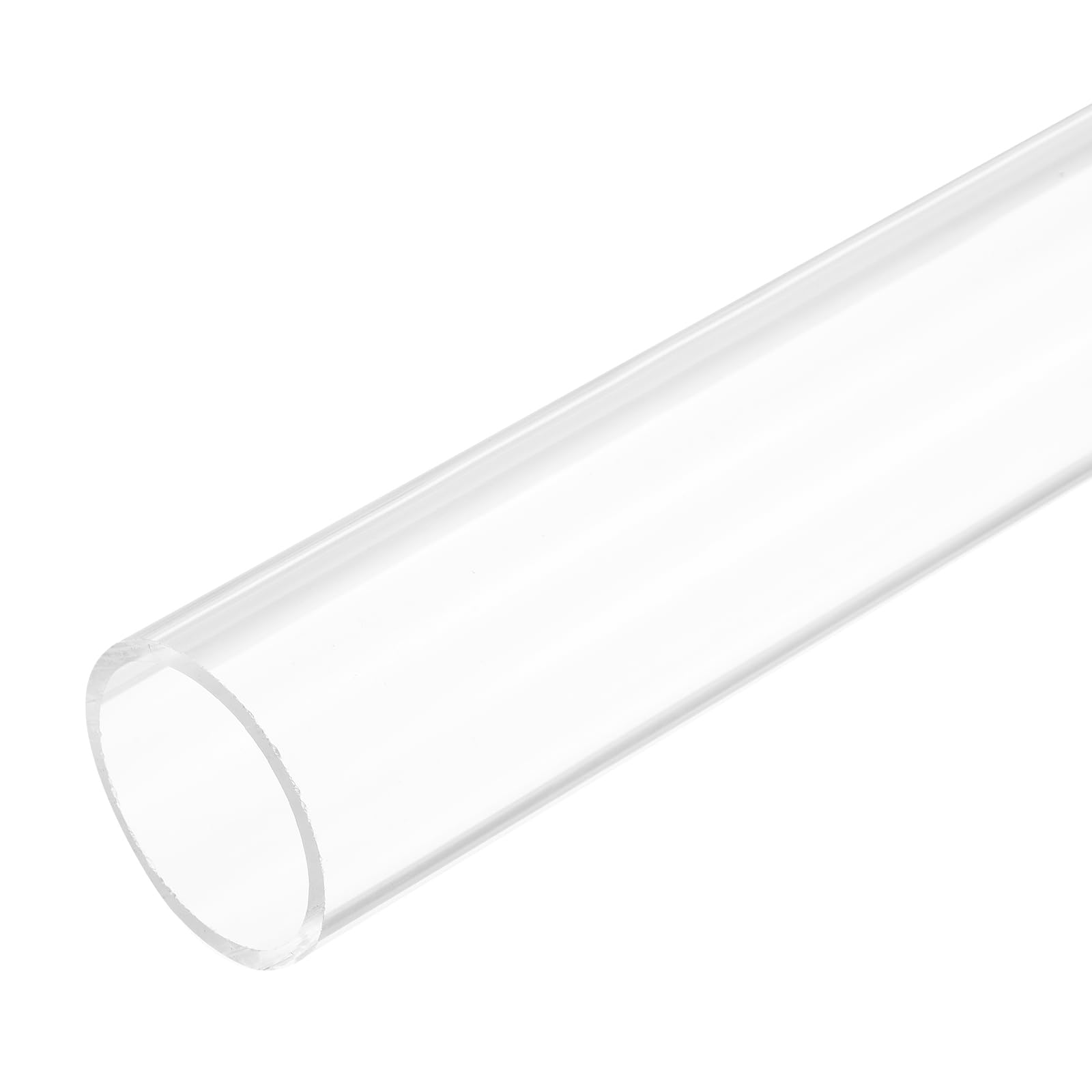 MECCANIXITY Acrylic Pipe Rigid Round Tube Clear 39mm(1.54") ID 45mm(1 3/4") OD 305mm(12") for Lamps and Lanterns,Water Cooling System