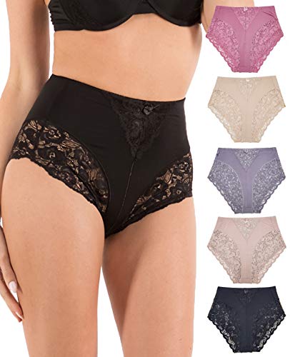 5 Pack Plus Size Underwear Women Light Control Briefs Panties, 6 Pack (Large) #TOP1