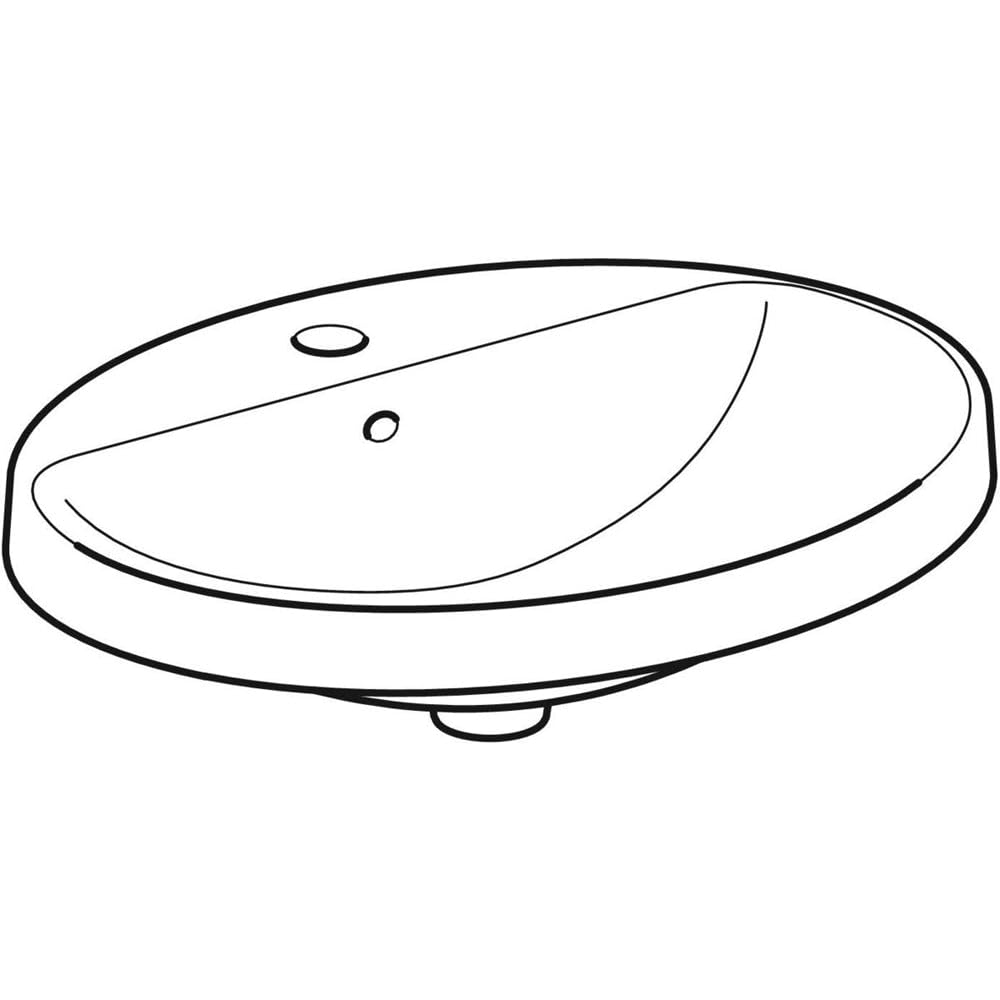 Geberit - Lavabo - Lavabo da incasso Geberit VARIFORM ovale 55x45cm con gamma di rubinetteria - Geberit