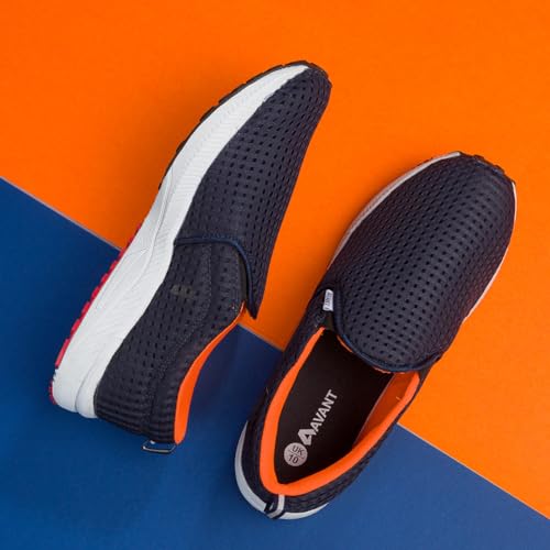 Image of AVANT Men's Bolt Slip-on Training Shoes |100% Pure Rubber Outsole | Natural Rubber EVA Insole | Enhanced Grip for Low Abrasion |Quick Dry Polo Mesh
