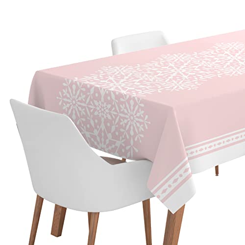 Horeca Collection 1 Unidad - Mantel de Papel Plegado Impermeable de 220 x 140 cm con Temática Navideña y Diseño de Copo de Nieve. Mantel Navidad, 100% Reciclable Celebraciones y Eventos.