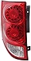 Evan-Fischer Tail Light Compatible with 2011-2020 Dodge Grand Caravan Assembly Red and Clear Lens Driver Side