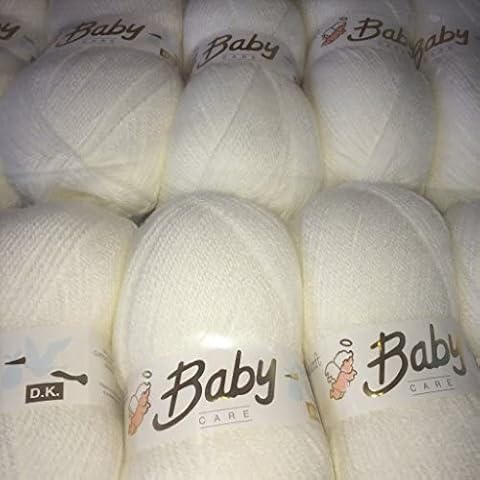 5 x 100g Wool Craft Baby care DK Yarn Knitting Pattern White Cover