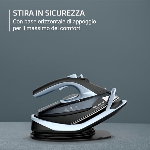 Rowenta Freemove Force, Ferro da Stiro a Vapore Senza Filo, Efficiente, Riscaldamento Rapido, Leggero, Ricarica Rapida, Erogazione del Vapore di 35 g/min, Spegnimento Automatico, DE6720D1 - Immagine 5
