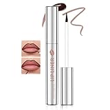 Prreal Rouge à lèvres Peel Off, Eyeliner Tatouage Imperméable à Décoller, à Lèvres Non-collant à Tenue Longue Durée, Rouge à Lèvres Mat à Finition Gloss, Brun