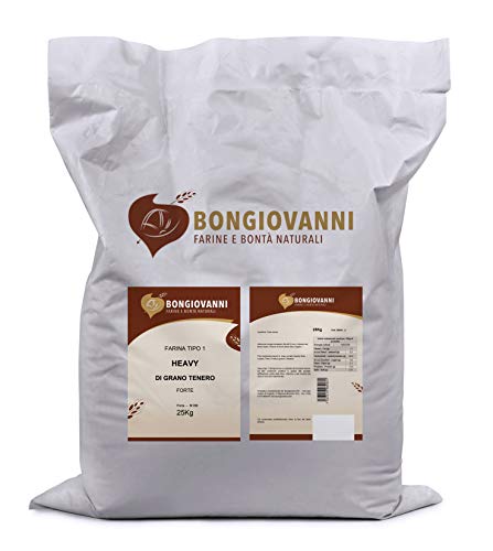 BONGIOVANNI FARINE E BONTA' NATURALI Pesada - Harina de Trigo Blanda Fuerte Tipo 1 25Kg